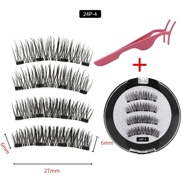 2 Pairs of 4 Handmade Natural Magnetic Eyelashes - 200001197 24P-4-N / United States Find Epic Store