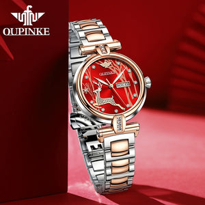OUPINKE Automatic 3D Dial Luminous Sapphire Crystal Stainless Steel Watch - 200363143 Find Epic Store