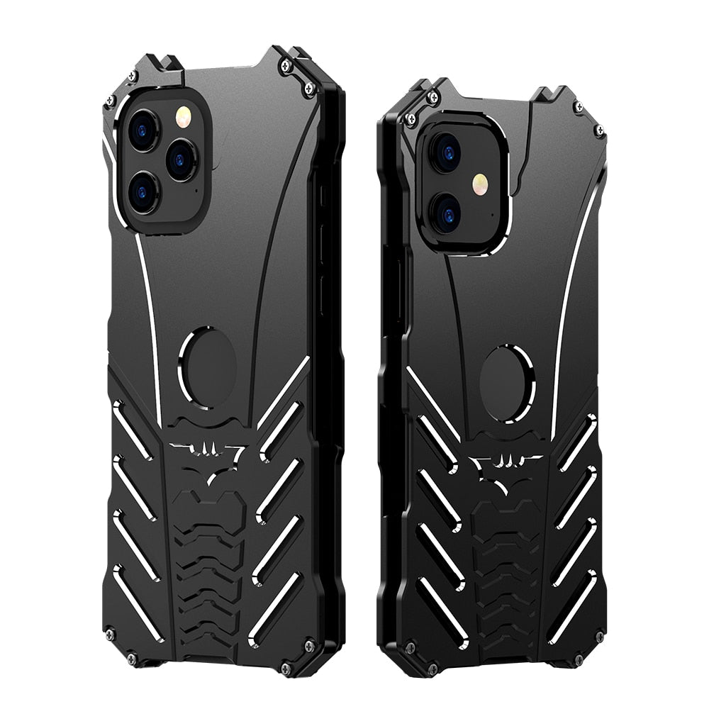 Case For iPhone 12 Pro Max Shockproof Armor Aluminum Alloy Metal For iPhone 12 Mini Series Bat Logo Back Cover Protector Case - 380230 Find Epic Store