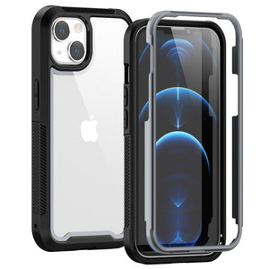 Shockproof Armor Silicone Case For iPhone 13 Pro Max/iPhone 13 Mini/iPhone 13 Pro (2021) Luxury TPU Acrylic Transparent Cover - 0 for iPhone 13 / gray / United States Find Epic Store