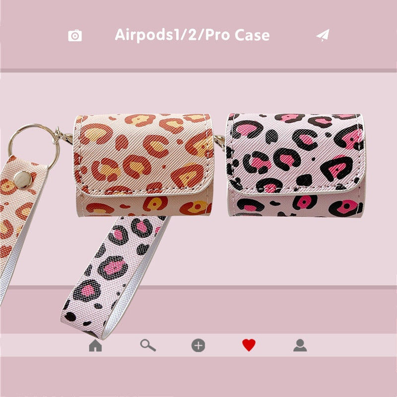 For AirPods Pro AirPod 3 (2020) Leather Case Womens Mens Cute Front Soft Unique Full Protector-Light Leopard for airpods Cases - 200001619 Find Epic Store