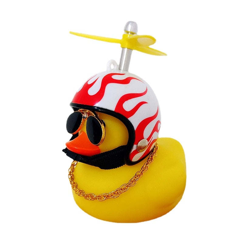 Car Goods Gift Broken Wind Helmet Small Yellow Duck Car Decoration Accessories Wind-breaking Wave-breaking Duck Cycling Decor bobble head - 200003311 H Find Epic Store