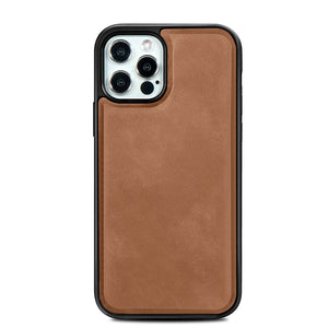 Smooth Leather Case for iPhone 12 Pro Max/iPhone 12 mini Cover, Vintage leather Fitted PC Protection Cover Wireless charging - 380230 for iPhone 12 Mini / Light Brown / United States Find Epic Store