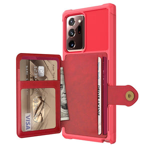 For Samsung Galaxy S21 Ultra Plus Credit Card Case PU Leather Flip Wallet Cover with Photo Holder Hard Back Cover for S21 Ultra - 380230 for Galaxy S21 / Red / United States Find Epic Store