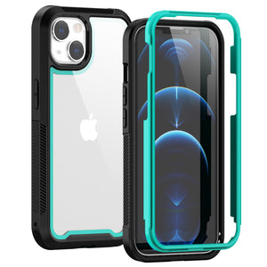 Shockproof Armor Silicone Case For iPhone 13 Pro Max/iPhone 13 Mini/iPhone 13 Pro (2021) Luxury TPU Acrylic Transparent Cover - 0 for iPhone 13 / sky blue / United States Find Epic Store