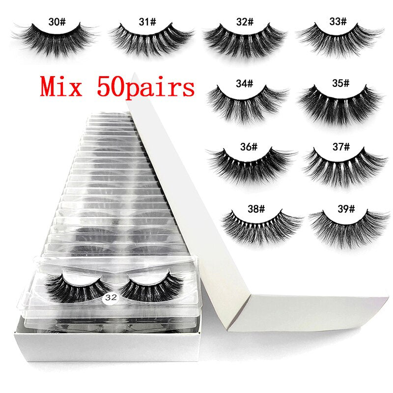 Wholesale Eyelashes/ 10/50/100 Pieces of 3d Mink Natural Eyelashes - 200001197 50 pairs / United States Find Epic Store