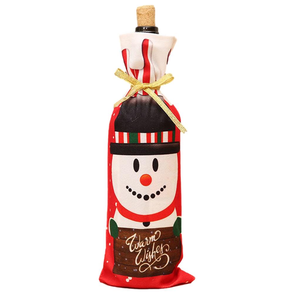 Wine Bottle Set Unique Christmas Print Party Decoration Supply Christmas Print Hotel Wine Champagne Bottle Bag For Home Decor - 0 A / United States Find Epic Store