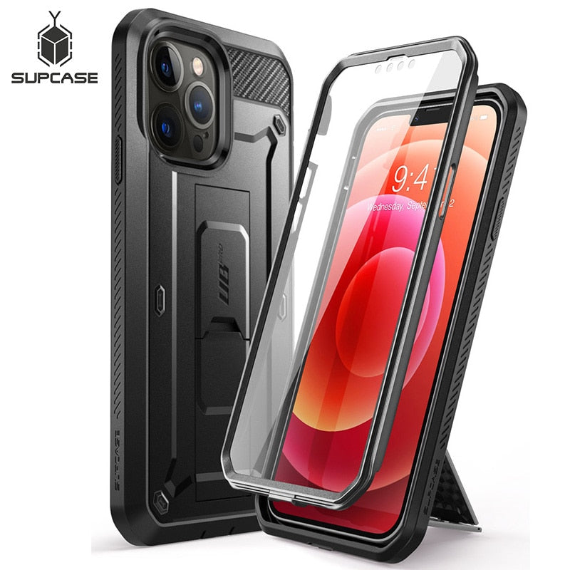 For iPhone 13 Pro Max Case 6.7" (2021) UB Pro Full-Body Rugged Holster Cover with Built-in Screen Protector & Kickstand - 0 Find Epic Store