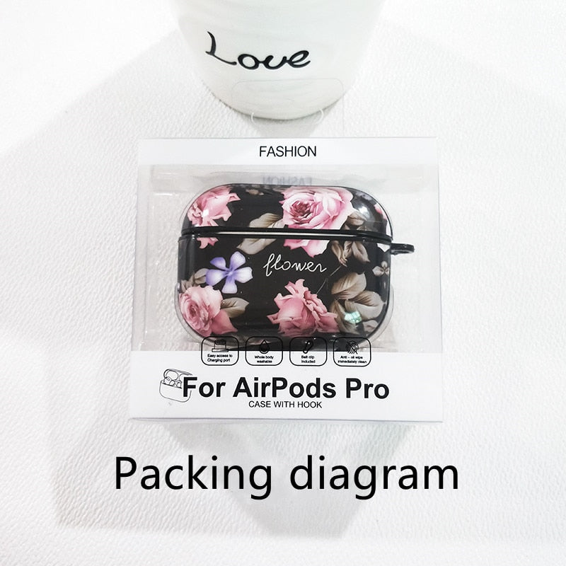 For AirPods Pro 2 1 Case flower Cover female Be applicable Earphone protection Case Cute Girl Rose flower For AirPods Pro Cases - 200001619 Find Epic Store