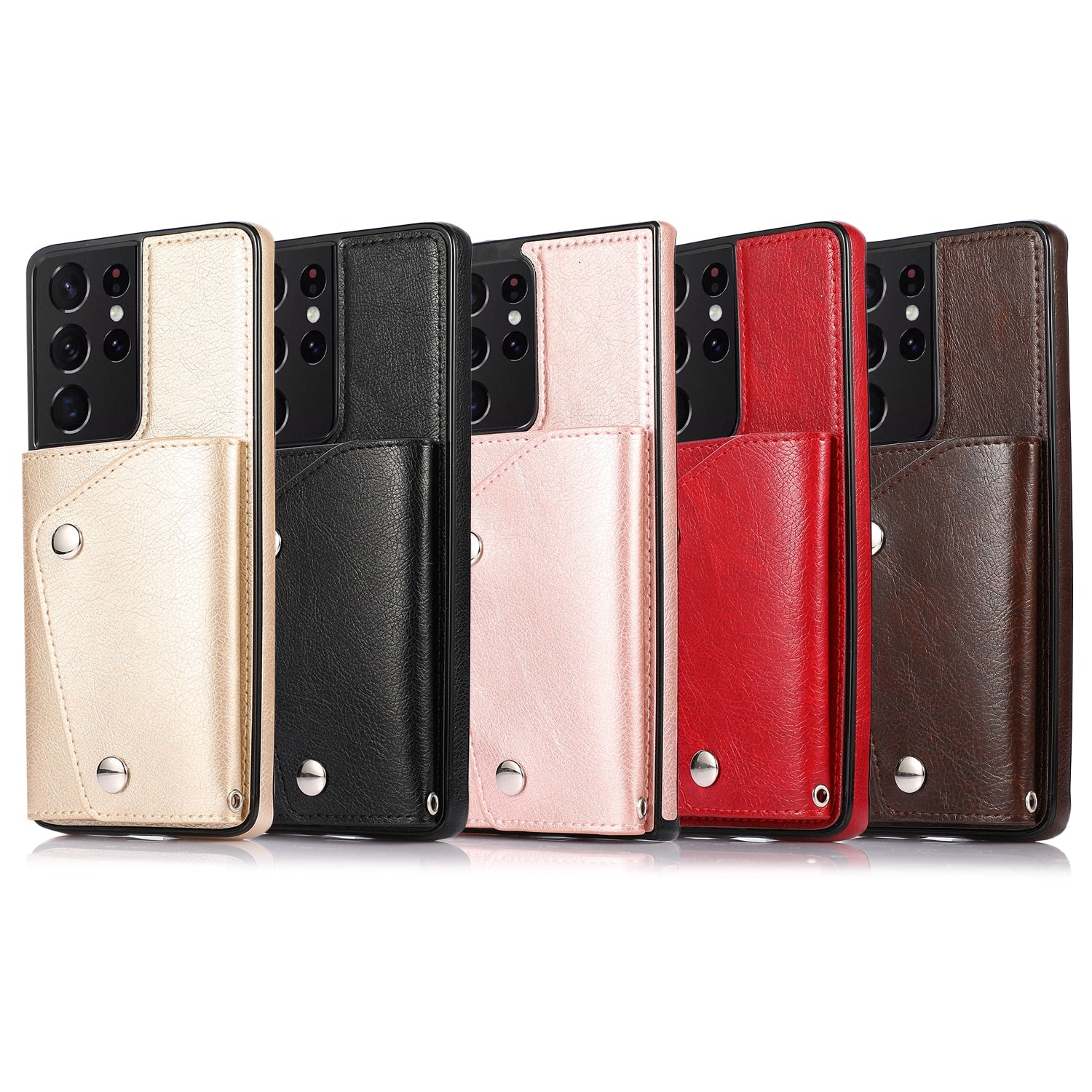 Red Leather Case for Samsung Galaxy S20 S21 Ultra Plus A71 A51 Note 20 10 Plus A70 A50 A20 A20e S9 S8 Plus S7 Edge Wallet Cover - 380230 Find Epic Store