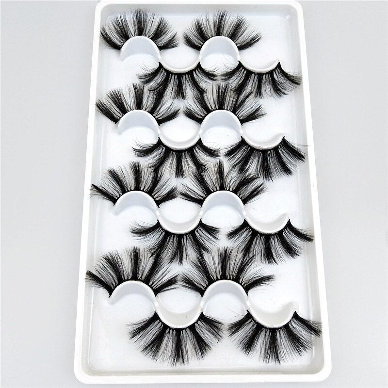 8 pairs of 25mm eyelashes cruelty-free artificial 3D mink eyelashes, soft and natural false eyelashes wholesale manufacturer - 200001197 8D010 / United States Find Epic Store