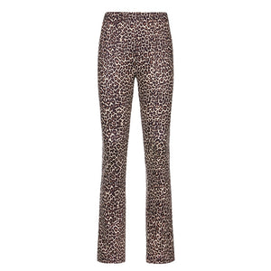 Vintage Leopard Print Aesthetic Straight Pants - 200000366 Leopard / S / United States Find Epic Store