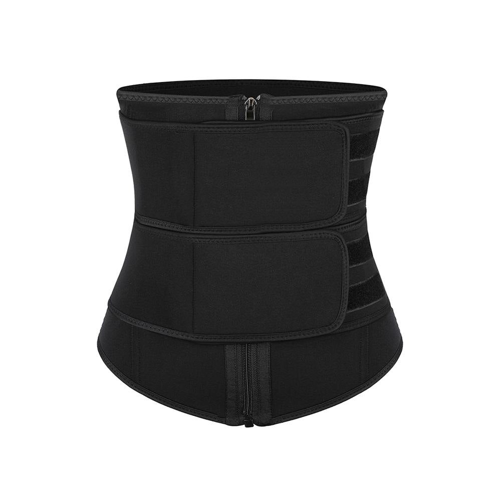 Women Waist Trainer Neoprene Sauna Sweat Waist Trimmer Slimming Body Shaper Zipper Removable Belts Tummy Control Faja Girdle - 31205 Black / S / United States Find Epic Store