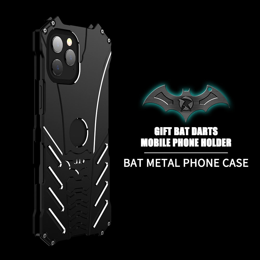 Case For iPhone 12 Pro Max Shockproof Armor Aluminum Alloy Metal For iPhone 12 Mini Series Bat Logo Back Cover Protector Case - 380230 Find Epic Store