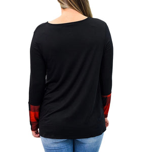 Red Plaid T shirt Plus Size Vintage Patchwork T-shirt - 200000791 Find Epic Store