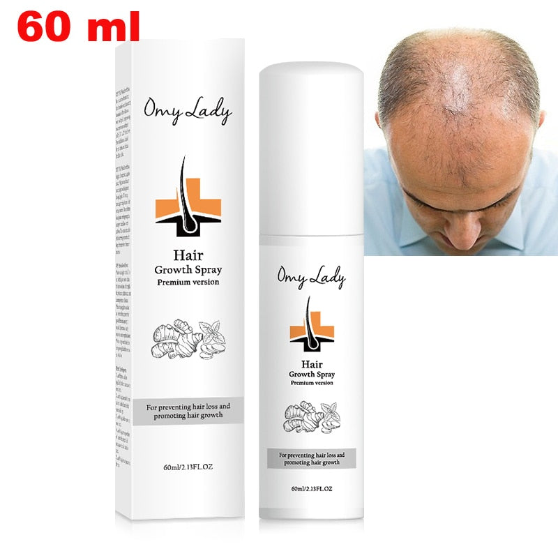 OMY LADY Anti Hair Loss Hair Growth Spray Essential Oil Liquid For Men Women Dry Hair Regeneration Repair Hair Loss Products - 200001174 United States / 60ml 1 Find Epic Store