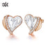 High Quality Stud Angel Wings Heart Earrings - 200000171 Crystal Gold / United States Find Epic Store