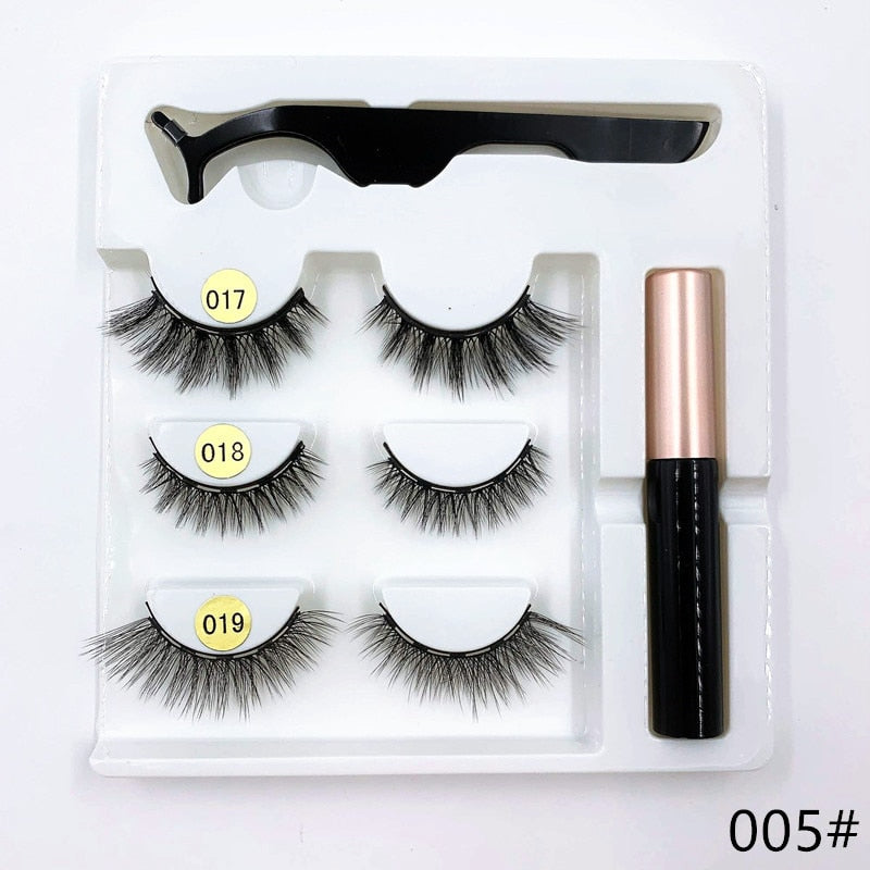 3 Pairs Magnetic Eyelashes And Eyeliner Set - 201222921 005 / United States Find Epic Store
