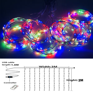 Christmas Decorations for Home 3m Curtain String Light Flash Fairy Garland Home Decor Navidad 2021 Xmas Decoration New Year 2022 - 0 Find Epic Store