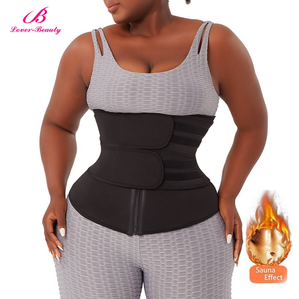 Women Waist Trainer Neoprene Sauna Sweat Waist Trimmer Slimming Body Shaper Zipper Removable Belts Tummy Control Faja Girdle - 31205 Find Epic Store