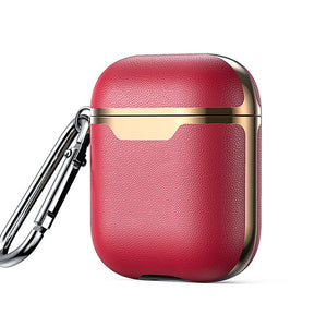 For AirPods Pro Cases Successful people Portable Leather luxury Protector Cover Carabiner for Apple AirPods 1 2 Case Plated Gold - 200001619 United States / red 2 1 Find Epic Store