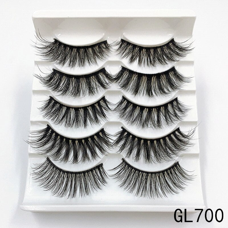 7 pairs of 25mm 3D mink lashes natural long eyelashes mink, fluffy false eyelashes eye makeup - 200001197 GL700 15mm / United States Find Epic Store