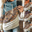 Fashion Flower Printed Patchwork Sweatshirt - 200000348 Find Epic Store