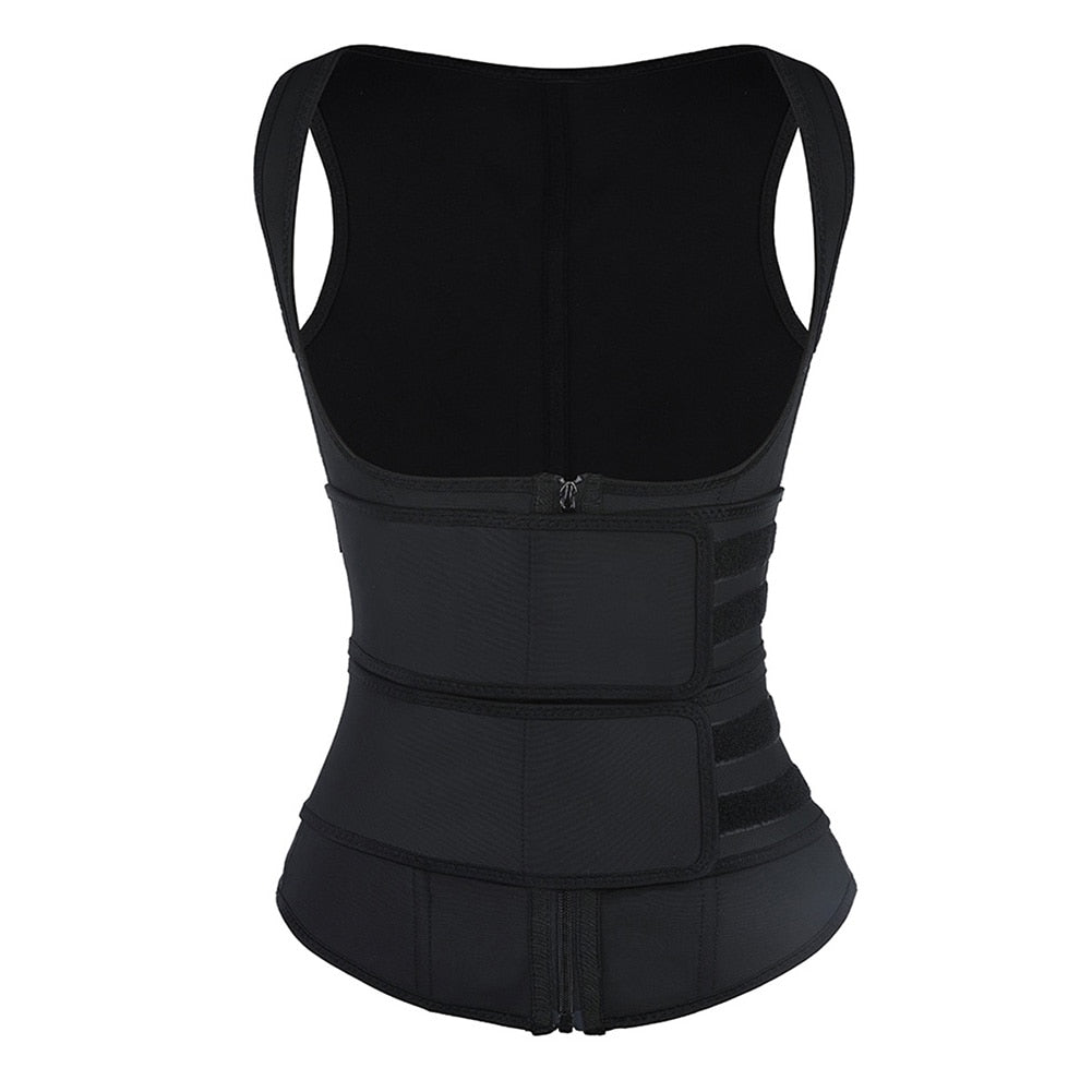 Women Latex Waist Trainer Vest Body Shaper Women Corsets Plus Size Shapewear Slimming Belt Shapers Cincher Zipper Vest - 0 Black / S / United States Find Epic Store