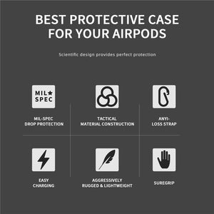 Cover For Airpods pro Case Metal Anti-fall Cover For Apple AirPods 3 2 Case Cover Accessories Wireless Earphone With Keychain - 200001619 Find Epic Store