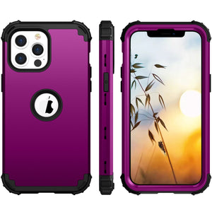 iPhone 13 Pro Case, 3-in-1 Hybrid Soft Silicone Rubber Hard PC Heavy Duty Shockproof Rugged Anti-Slip Bumper Protective Case - 380230 for iPhone 13 / Purple / United States Find Epic Store