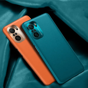 For Xiaomi POCO F3 X3 Pro Case Luxury Metal Camera Protection Leather Hard Back Cover For POCO X3 Pro X3 NFC Redmi Note 10 Pro - Find Epic Store