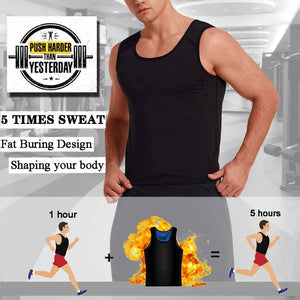 Men Corset Fitness Sauna Sweat Vest Tank Top Slimming Belt Body Shaper Faja Reductive Girdle Waist Trainer Compression Shirt - 200001873 Find Epic Store