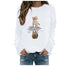 Cute Cat Print O-neck Sweatshirt - 200000348 White / S / United States Find Epic Store