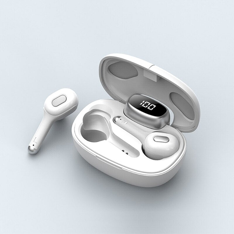 Earphones Digital Display Bluetooth 5.0 Earphones Wireless TWS Earbuds 5.0 Sports Headset For iPhone 11 Xiaomi With Microphone - 63705 White / United States Find Epic Store