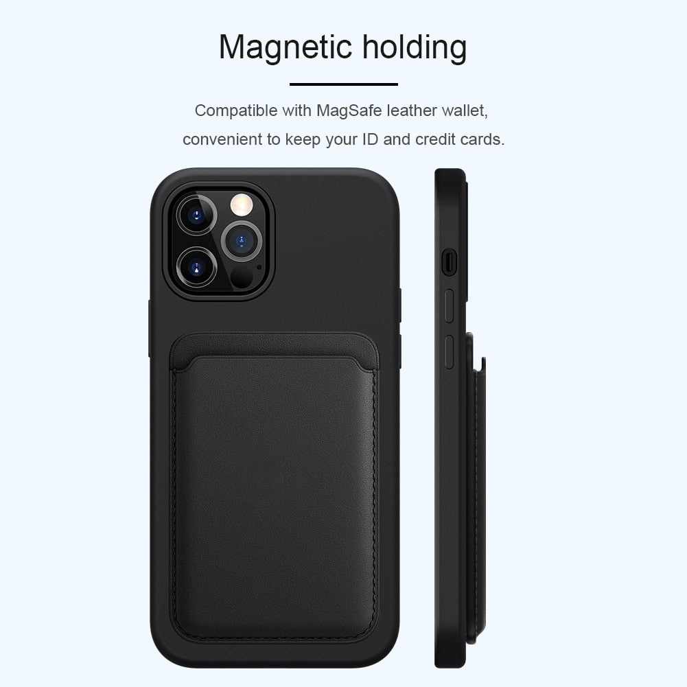 Case for iPhone 12 Mini/12 Pro Max Magnetic Silicone Slim Full Leather Supports Wireless Charging Scratch-Resistant PU - 380230 Find Epic Store