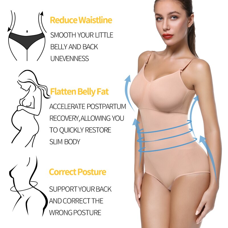 Bodysuit Shapewear Full Body Shaper Waist Trainer Women Abdomen Shapers Tummy Control Slimming Sheath Seamless Briefer Corset - 31205 Find Epic Store