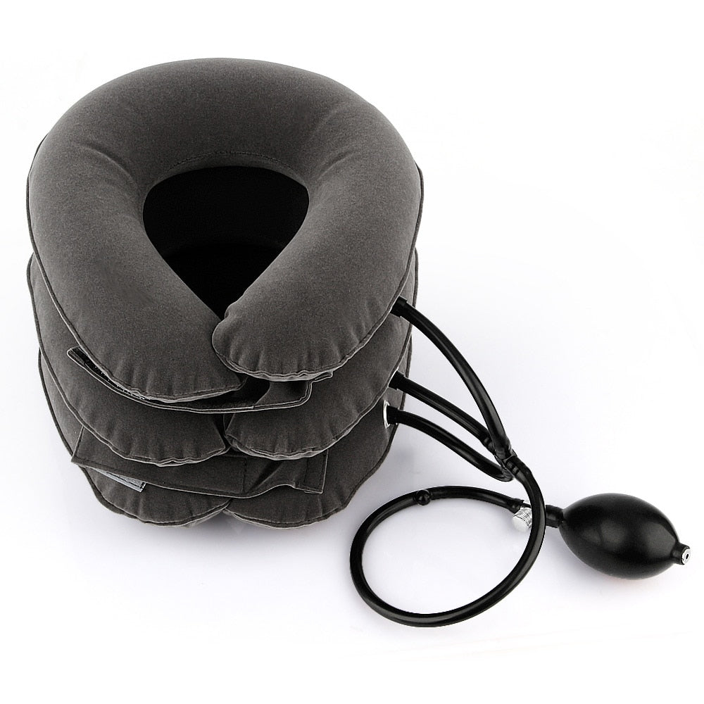 Inflatable Air Cervical Neck Traction Device Tractor Support Massage Pillow Pain Stress Relief Neck Stretcher Support Cushion - 200369157 new design gray / United States Find Epic Store