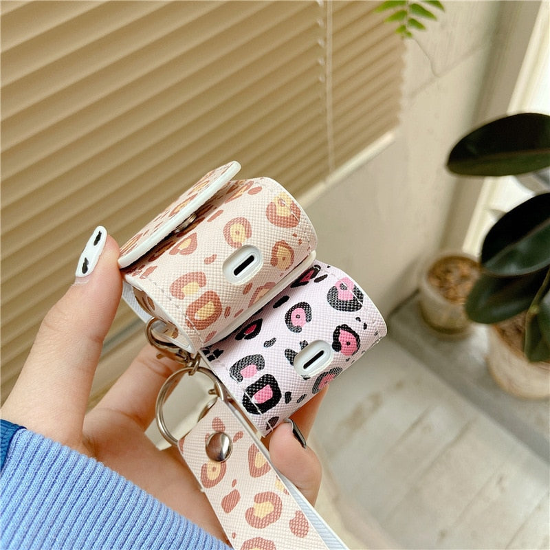 For AirPods Pro AirPod 3 (2020) Leather Case Womens Mens Cute Front Soft Unique Full Protector-Light Leopard for airpods Cases - 200001619 Find Epic Store