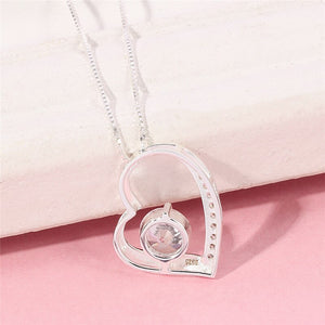New 925 Sterling Silver Lucky Heart Pendant Necklace Women Choker Fine Jewelry Collares Birthday Valentine's Day Gift With Box - 200001699 Find Epic Store