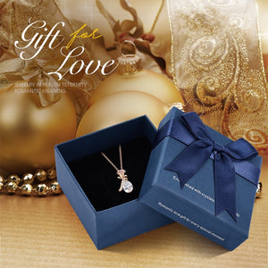 Rose Flower Pendant Necklace - 200000162 Crystal Gold in box / United States / 40cm Find Epic Store