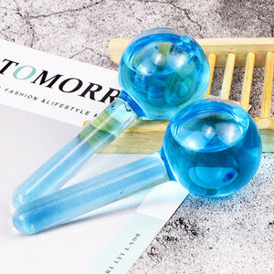2pcs/Box Large Beauty Ice Hockey Energy Beauty Crystal Ball Facial Cooling Ice Globes Water Wave Face and Eye Massage Skin Care - 200191142 Find Epic Store