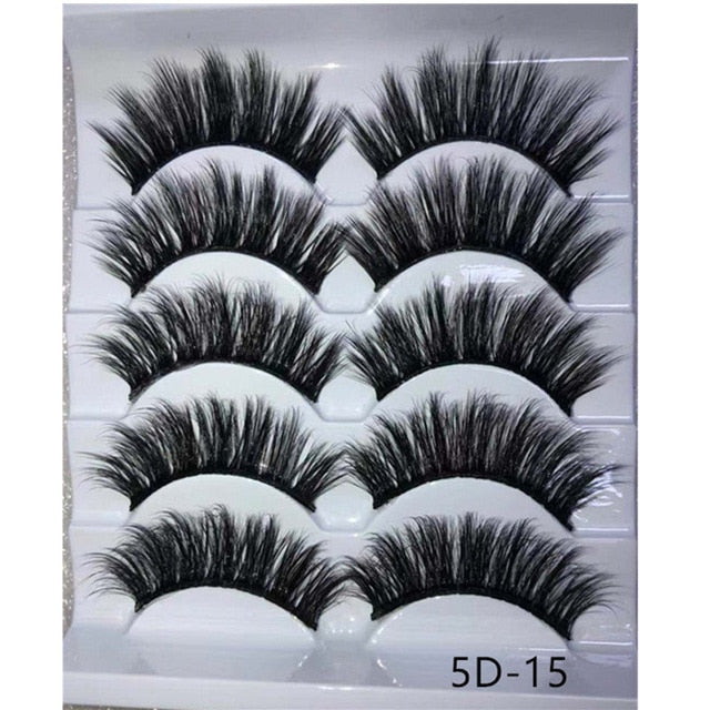 8 pairs of handmade mink eyelashes 5D eyelashes extensions - 200001197 0.07mm / 5D-15 / United States Find Epic Store
