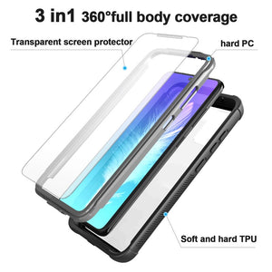 Shockproof Case For Samsung Galaxy S8 S9Plus S10 S10e S20 S20ultra Kickstand Transparent Clear Back Cover Screen Full Protector - 380230 Find Epic Store