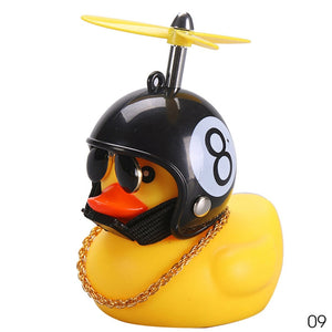 Car Goods Gift Broken Wind Helmet Small Yellow Duck Car Decoration Accessories Wind-breaking Wave-breaking Duck Cycling Decor bobble head - 200003311 K Find Epic Store