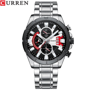 Top Brand Luxury Fashion Watches Men's Casual Quartz Wristwatch Business Watch Men Stainless Steel Waterproof Male Clock - 0 Silver Find Epic Store