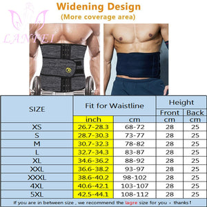 Waist Trainer Neoprene Men Body Shaper Tummy Control Belt Sauna Slimming Strap Fitness Sweat Shapewear for Fat Burner - 0 Find Epic Store