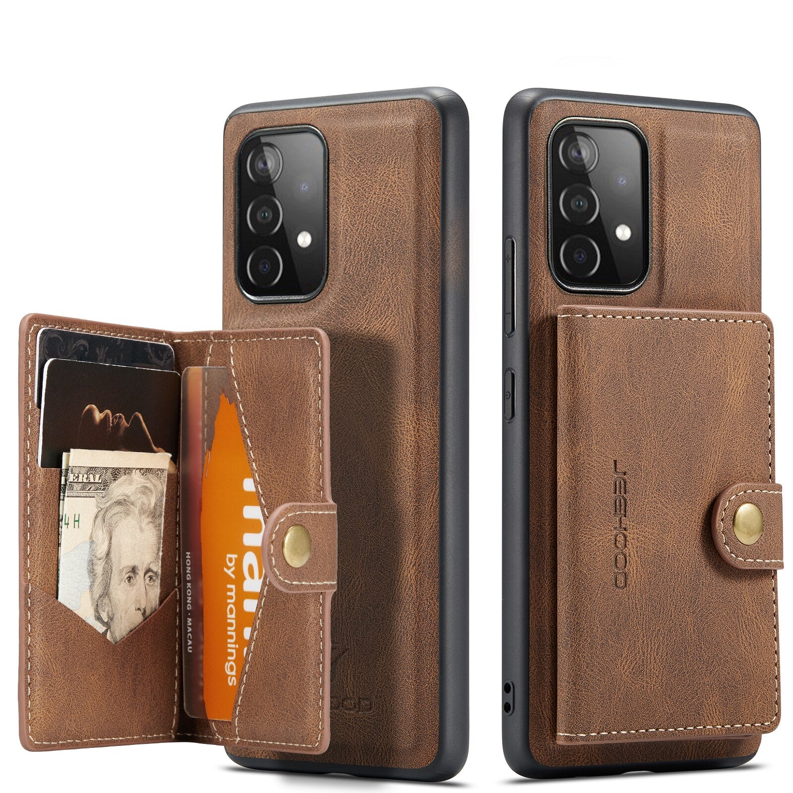 Magnetic Case For Samsung Galaxy A52 A72 5G S21 Ultra Plus Leather Wallet Card Solt Bag Case For Samsung S21+ Ultra A52 A72 5G - 380230 For Samsung A52 5G / Brown / United States Find Epic Store