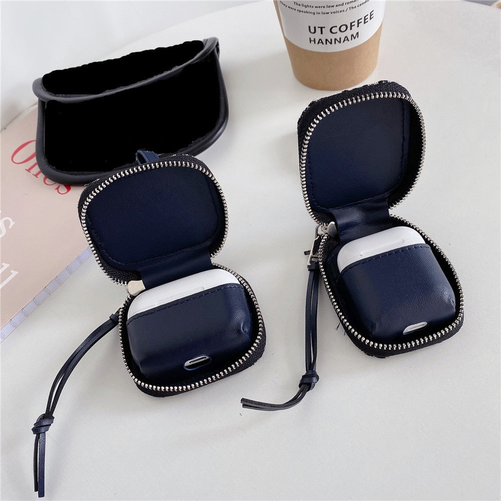 For airpods pro 3 Case with lanyard anti-lost leather protector Cover for airpods Case French luxury brand earphone storage bag - 200001619 Find Epic Store