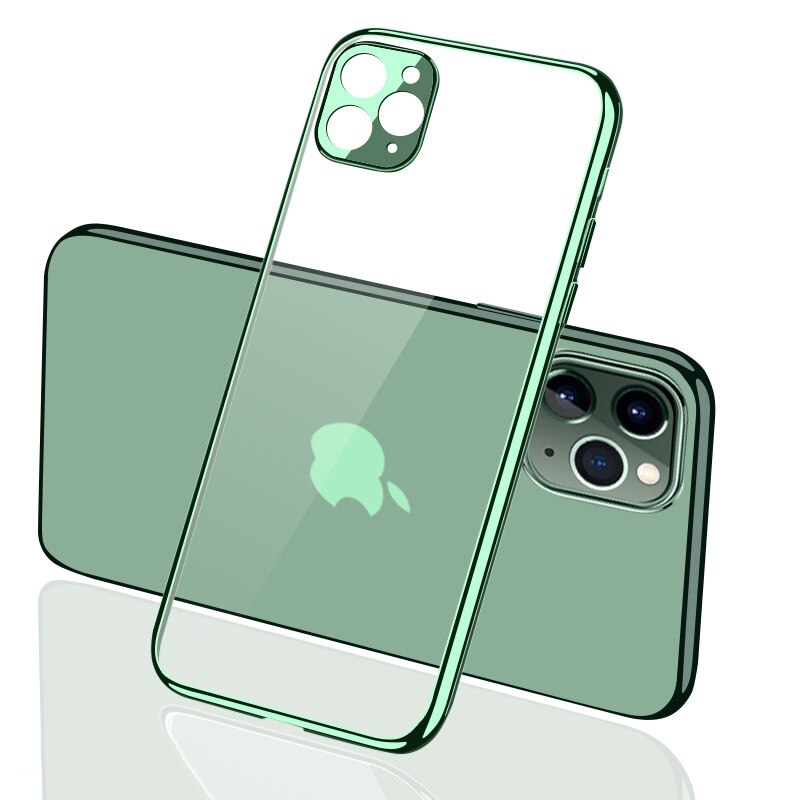 For iPhone 11 Pro Max Case, Ultra Slim Thin Clear Soft Premium Flexible Chrome Bumper Transparent TPU Back Plate for iPhone 11 - 380230 for iPhone 11 Pro / green / United States Find Epic Store