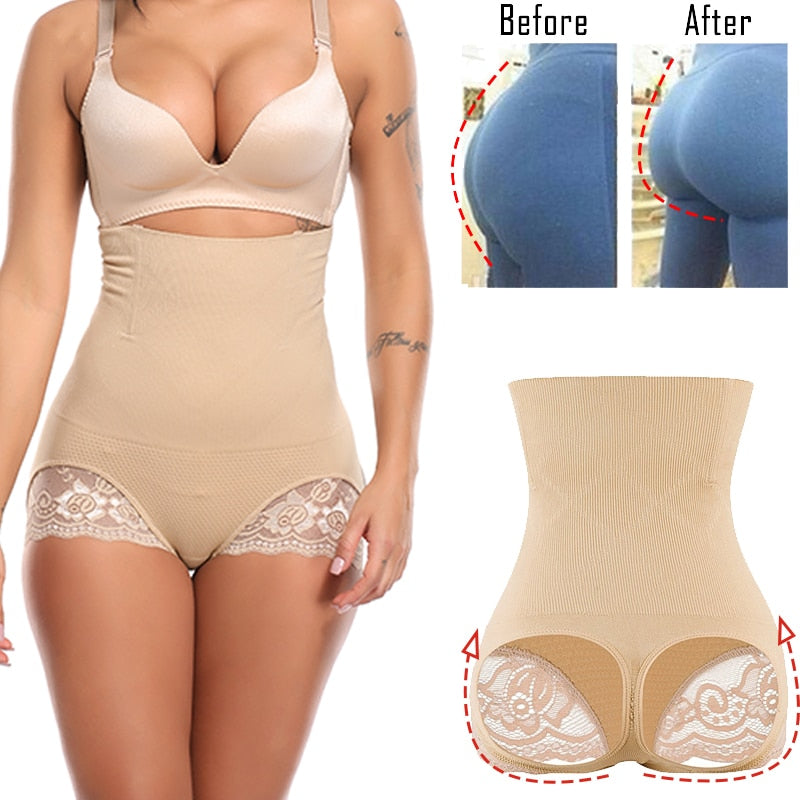 Women Seamless High Waist Trainer Butt Lifter Panty Tummy tummy control underwear Body Shaper Lace 4 Steel Boned Thigh Slimmer - 31205 Find Epic Store